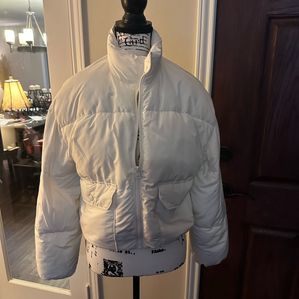 Love Tree White Puffer Jacket